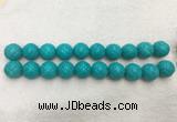 WBBS58 20mm carved round loose howlite turquoise gemstone beads wholesale