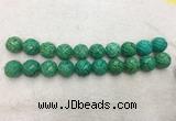 WBBS60 20mm carved round loose howlite turquoise gemstone beads wholesale