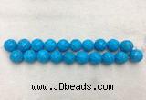 WBBS62 20mm carved round loose howlite turquoise gemstone beads wholesale